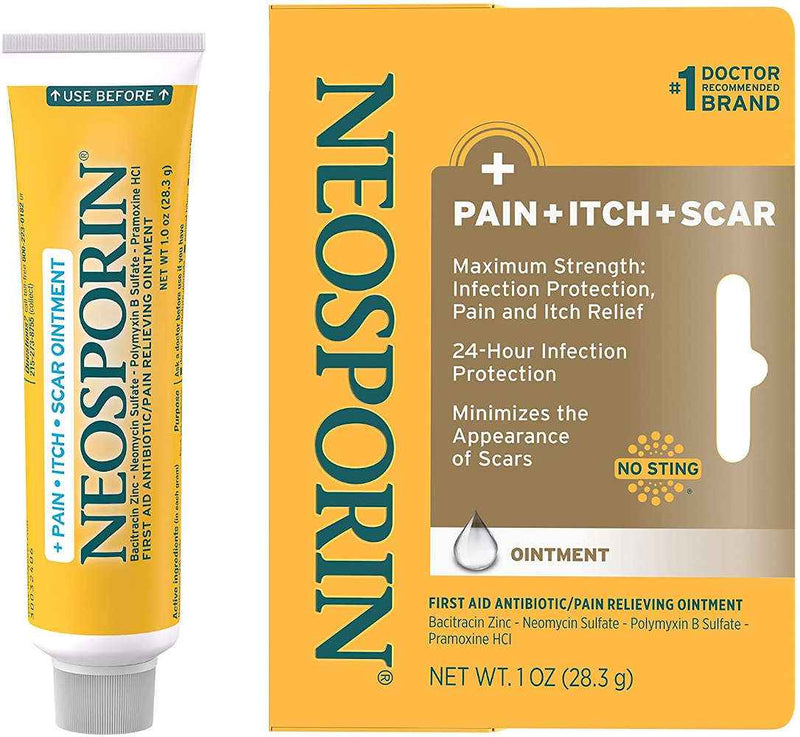Neosporin Pain Itch Scar Antibiotic Ointment