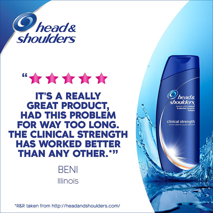 Head and Shoulders Clinical Strength Dandruff and Seborrheic Dermatitis Shampoo, 13.5 fl oz