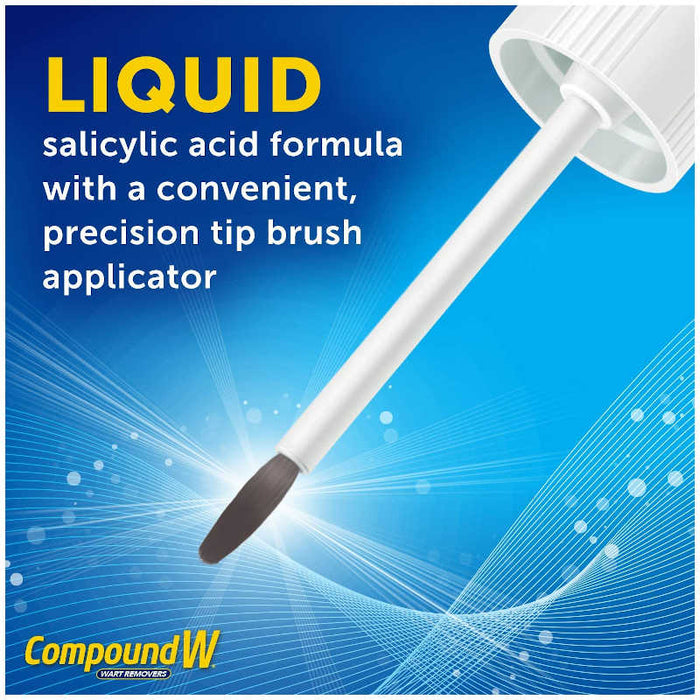 Compound W Wart Remover Liquid banner showing product inner brush