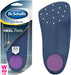 Dr. Scholl's Pain Relief Insoles Orthotics For Heel Pain & Plantar Fasciitis for women insole placed next to outer packaging