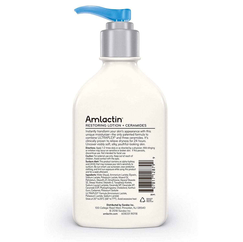 AmLactin UK Rapid Relief Restoring Lotion + Ceramides, 7.9 Ounce, Pump Bottle
