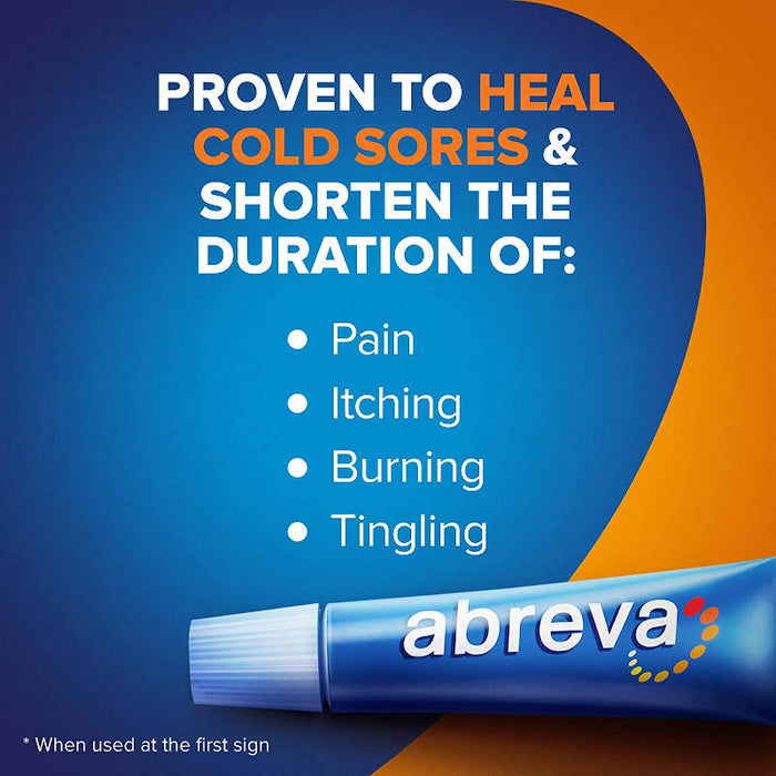 Abreva  10% Docosanol Cream proven to heal banner