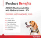 Zymox Plus Advanced Formula 1% Hydrocortisone Otic Dog & Cat Ear Solution, 1.25 oz product benefits banner
