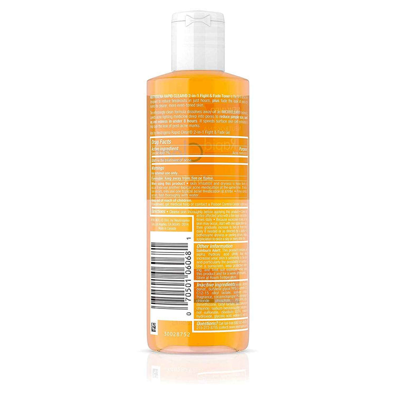Neutrogena Rapid Clear 2-In-1 Fight & Fade Acne Toner, 8 Fl. Oz. UK