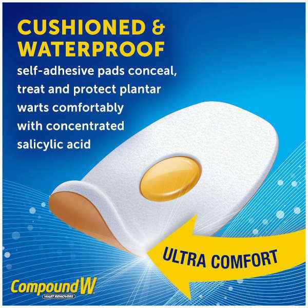 Compound W Plantar/Verruca Wart Remover Foot Pads