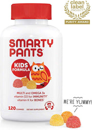 SmartyPants Kids Formula Daily Gummy Multivitamin: Vitamin C, D3, and Zinc for Immunity, Gluten Free, Omega 3 Fish Oil (DHA/EPA), Vitamin B6, Methyl B12, 120 Count UK