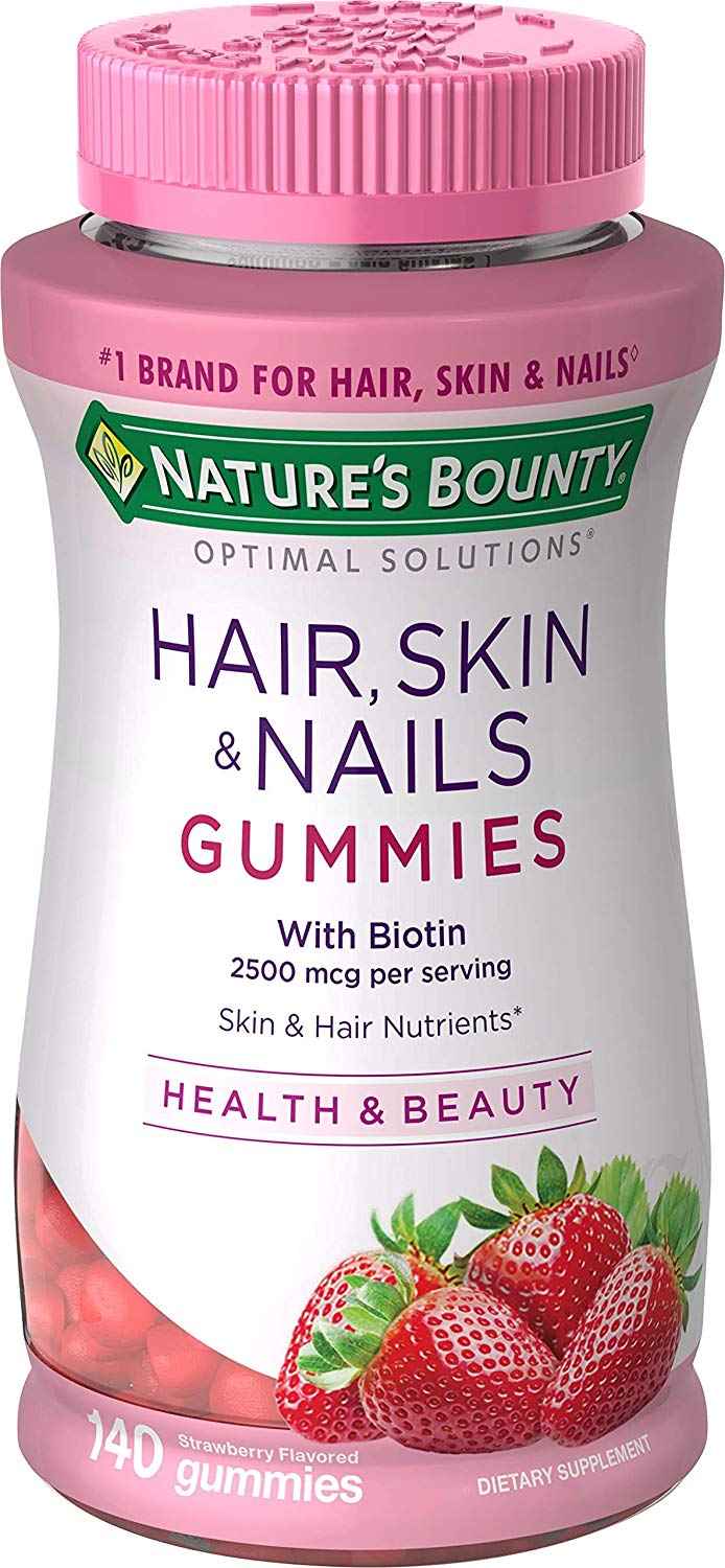 Nature's Bounty Optimal Solutions Hair, Skin & Nails Strawberry Flavored Gummies UK