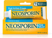 Neosporin + Pain Relief Dual Action Cream, 1 Oz tube of cream that has been placed on top of outer packaging