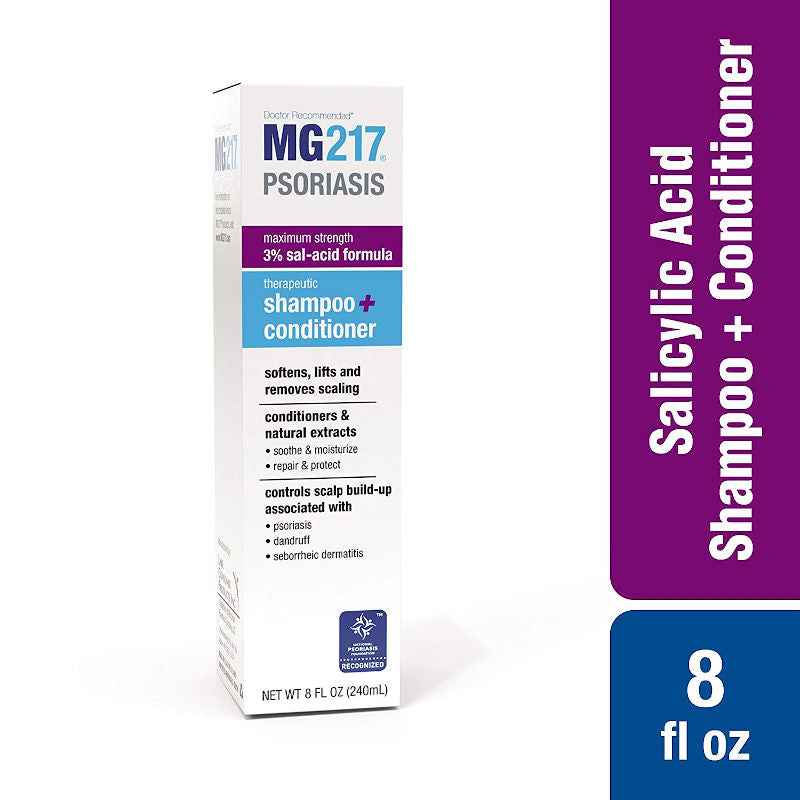MG217 Psoriasis 3% Salicylic Acid Therapeutic 2 in 1 Shampoo and Conditioner - 8 oz