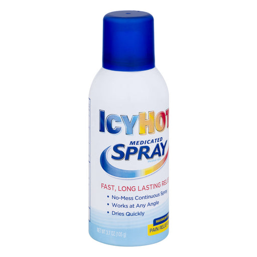 Icy Hot Medicated Pain Relief Spray 4 fl oz  product image taken nead on