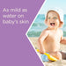 Aveeno Baby Continuous Protection Zinc Oxide Mineral Sunscreen Banner That Reads - As mild as water on a baby's skin.