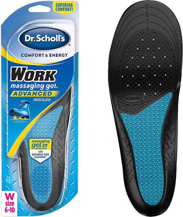 DR. Scholl's Comfort & Energy Work Insoles  Women product next to outer packaging in front of white background
