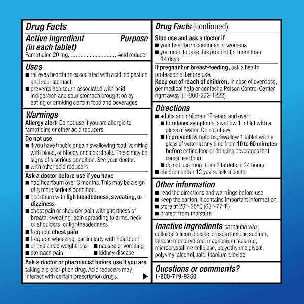 Basic Care Maximum Strength Famotidine Tablets