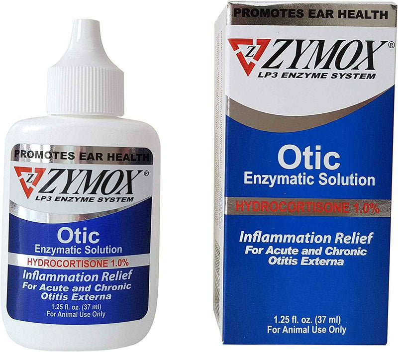 Zymox Otic Hydrocortisone 1.0% Pet Ear Treatment Drops (1.25oz)