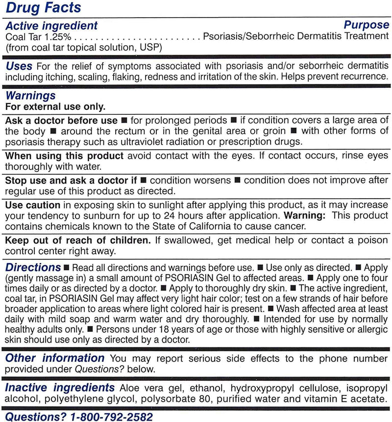 Psoriasin Multi-Symptom Psoriasis Relief Gel, 1 Ounce UK