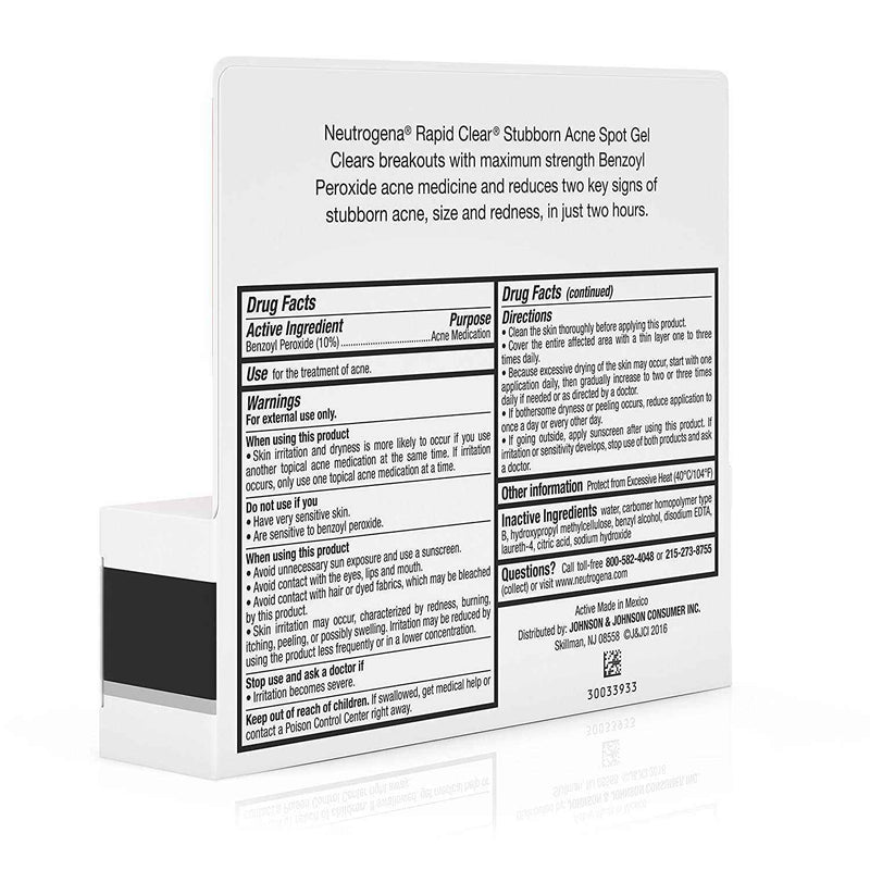 Neutrogena Rapid Clear Stubborn Acne Medicine Spot Treatment Gel, 1 oz UK