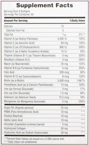 Nature's Bounty Extra Strength Hair, Skin & Nails Biotin Argan Oil Infused Rapid Release Liquid Softgels UK