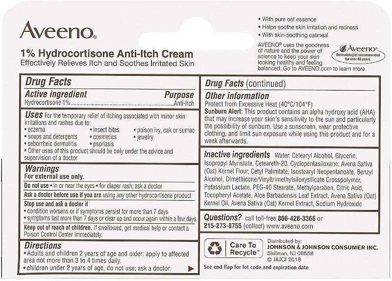Aveeno Maximum Strength 1% Hydrocortisone Anti-Itch Cream 1 oz