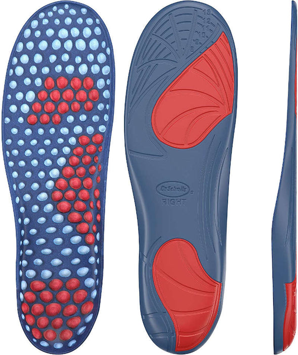 Dr. Scholl's Pain Relief Orthotics For Sore Soles - Men bottom, top and side insole image
