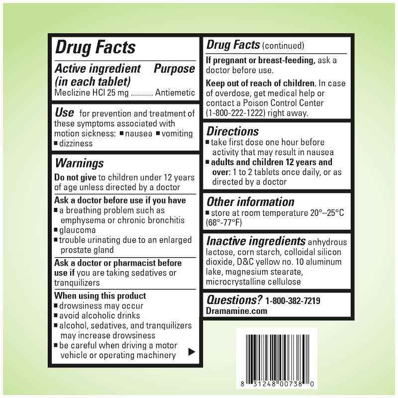 Dramamine-N Long Lasting Formula Nausea Relief