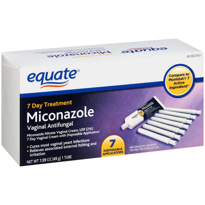 Equate Miconazole 7 Vaginal Cream with Disposable Applicators, 1.59 oz