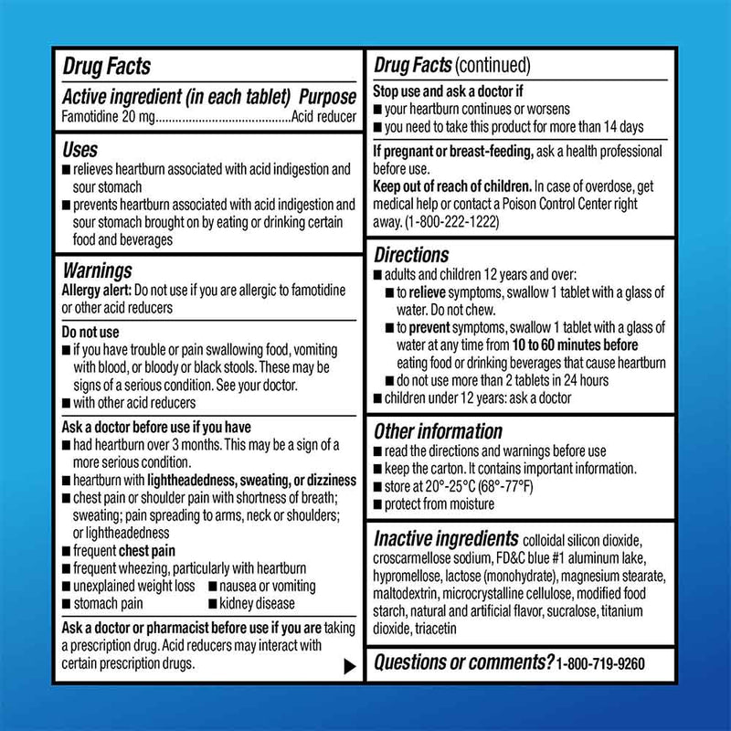 Basic Care Maximum Strength Famotidine Tablets