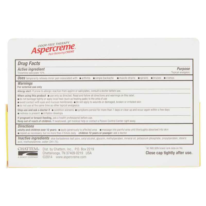 Aspercreme Maximum Strength Pain Relief Crème with Aloe for Arthritis, Joint & Muscle Pain