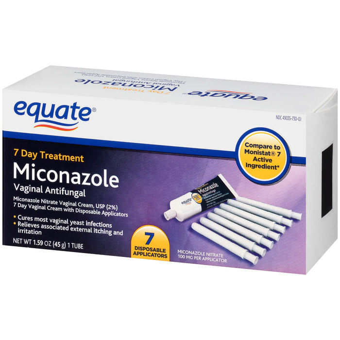Equate Miconazole 7 Vaginal Cream with Disposable Applicators, 1.59 oz