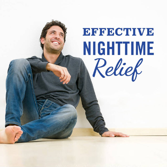 Preparation H Hemorrhoidal Suppositories Banner That Reads Effective Nighttime Relief