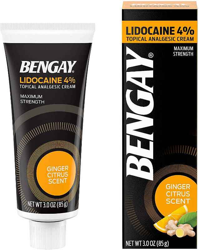Bengay 4% Lidocaine Topical Analgesic, Ginger Citrus, 3 oz