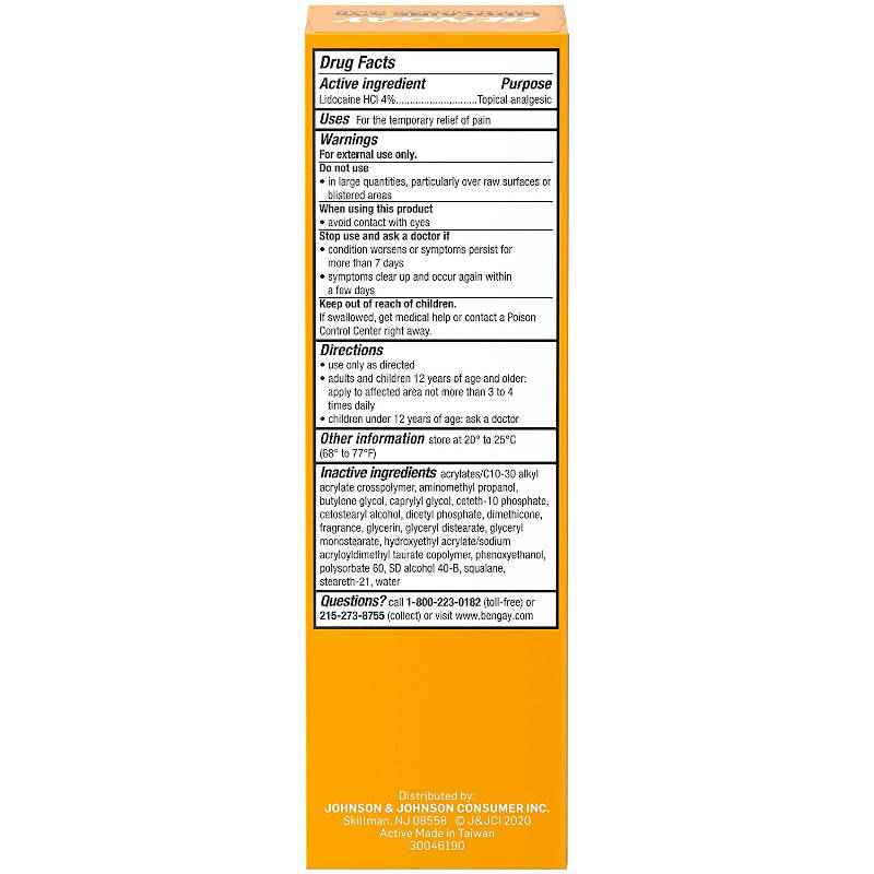Bengay 4% Lidocaine Topical Analgesic, Ginger Citrus, 3 oz