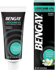 Bengay Lidocaine 4% Cream, Tropical Jasmine Scent, 3 oz