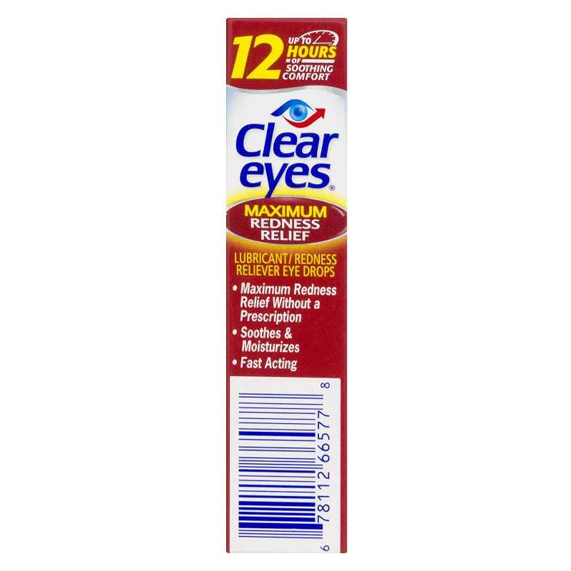 Clear Eyes Maximum Redness Relief Eye Drops For Red Eyes, 0.5 fl oz
