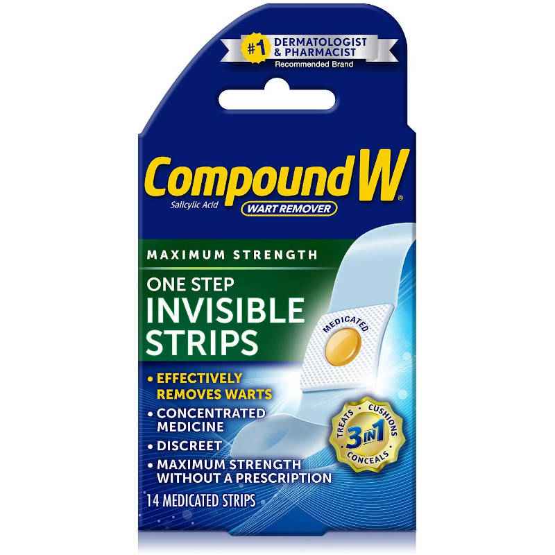 Compound W One Step Invisible Wart Remover Strips