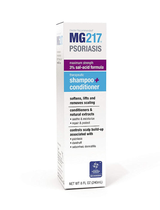 MG217 Psoriasis 3% Salicylic Acid Therapeutic 2 in 1 Shampoo and Conditioner - 8 oz outer packaging image