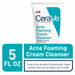 CeraVe Acne Foaming Cleanser 5 Oz Product Bottle In Front Of White Background