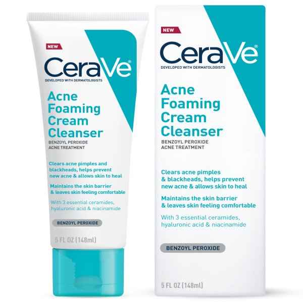 CeraVe Benzoyl Peroxide Acne Foaming Cleanser, 5 Oz