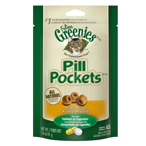 Greenies Pill pOckets 1.6 oz Chicken Flavour - Outer packaging in front of white background