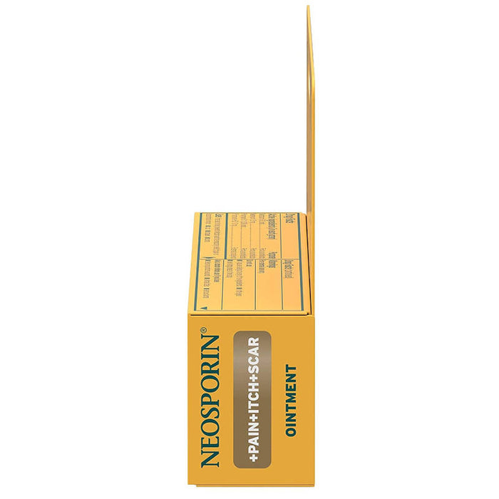 Neosporin Pain Itch Scar Antibiotic Ointment 1 Oz Side View Of Outer Packaging