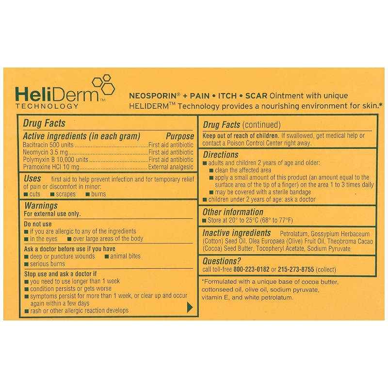 Neosporin + Pain, Itch, Scar Antibiotic Ointment UK