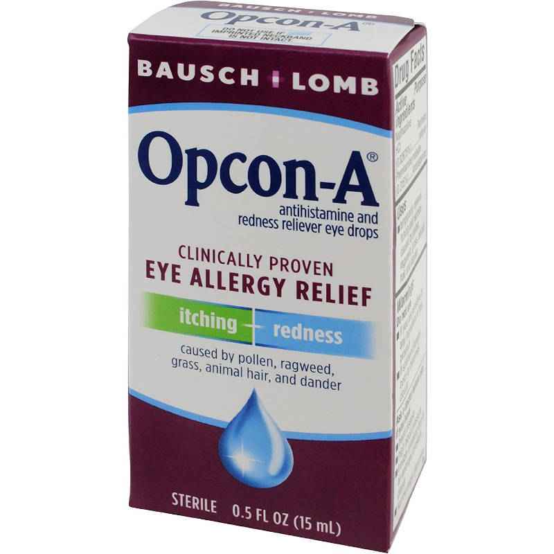 Bausch & Lomb Opcon-A  Allergy, Redness Reliever Antihistamine Eye Drops, 0.5 oz UK