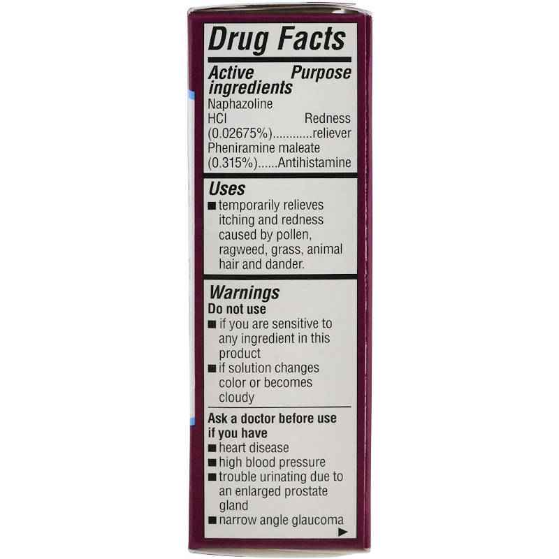 Bausch & Lomb Opcon-A  Allergy, Redness Reliever Antihistamine Eye Drops, 0.5 oz UK