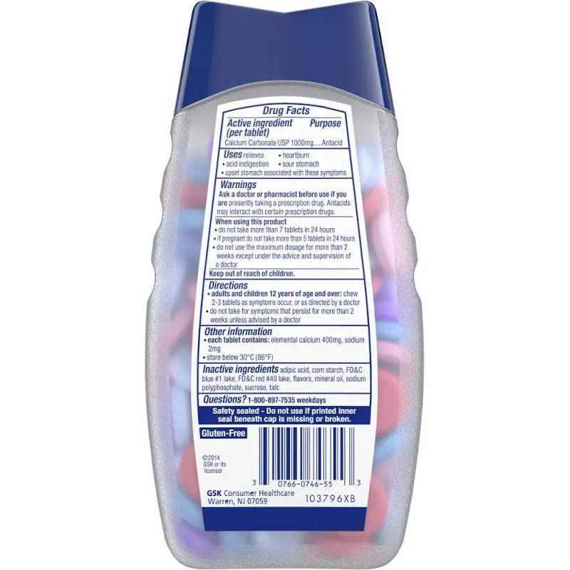 Tums Antacid Ultra Strength Heartburn Relief Tablets UK