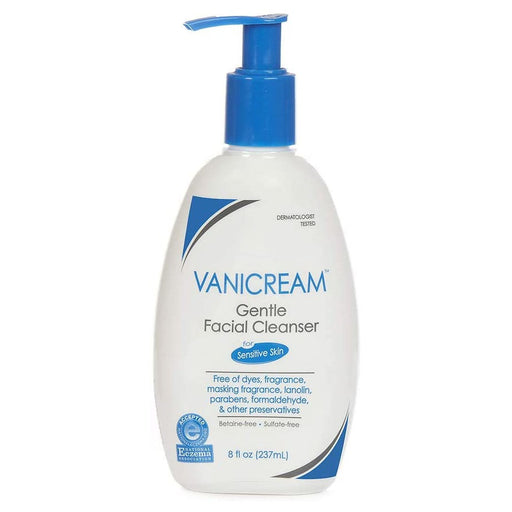 Vanicream Gentle Facial Cleanser 8 oz  bottle in front of white background