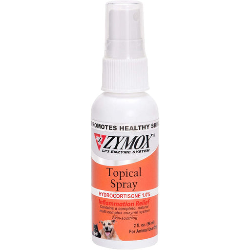 Zymox  Topical Spray with Hydrocortisone 1.0% bottle in front of white background